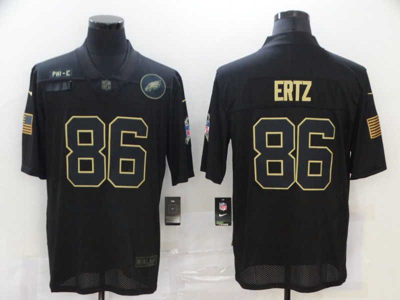 Men Philadelphia Eagles #86 Ertz Black gold lettering 2020 Nike NFL Jersey->philadelphia eagles->NFL Jersey